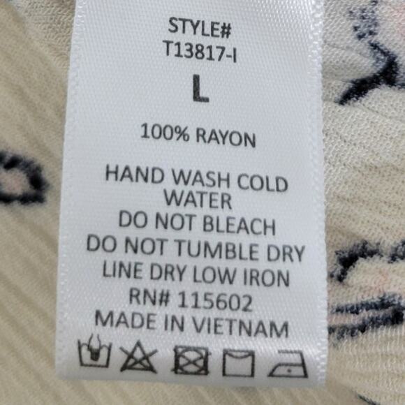 Anthropologie Lush Shirt Womens Large Cottagecore Whimsical Fairycore Flowy Boho - Picture 8 of 8